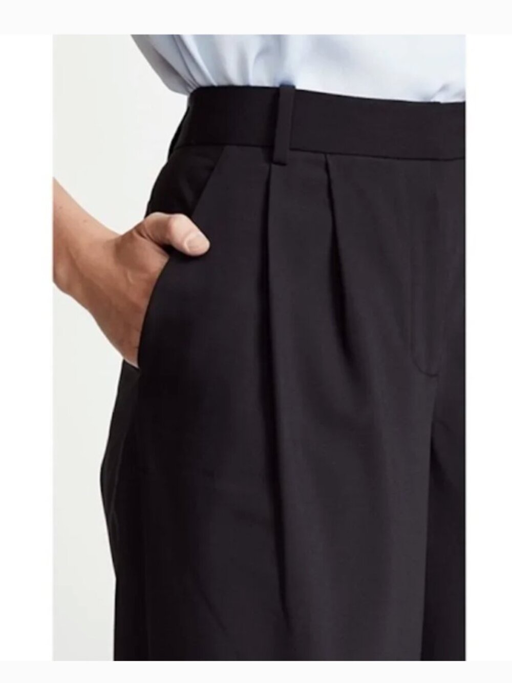 Tibi Womens City Wrap layered stretch cotton-blend twill culottes